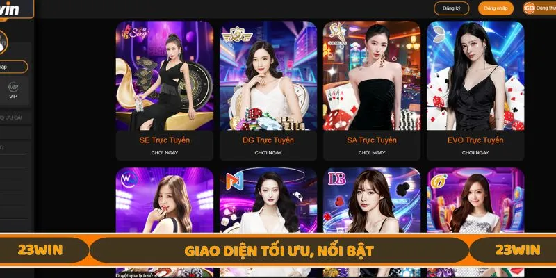 Chuyên mục Casino sở hữu giao diện tối ưu, chuyên nghiệp