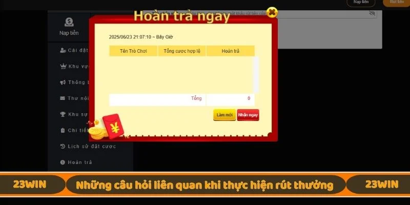 Những câu hỏi liên quan khi thực hiện rút thưởng