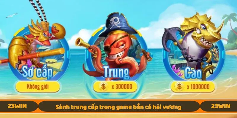 Sảnh trung cấp trong game bắn cá hải vương